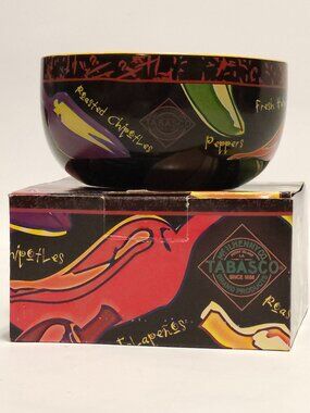 Tabasco Design Ceramic Salsa Bowl, 5.25"